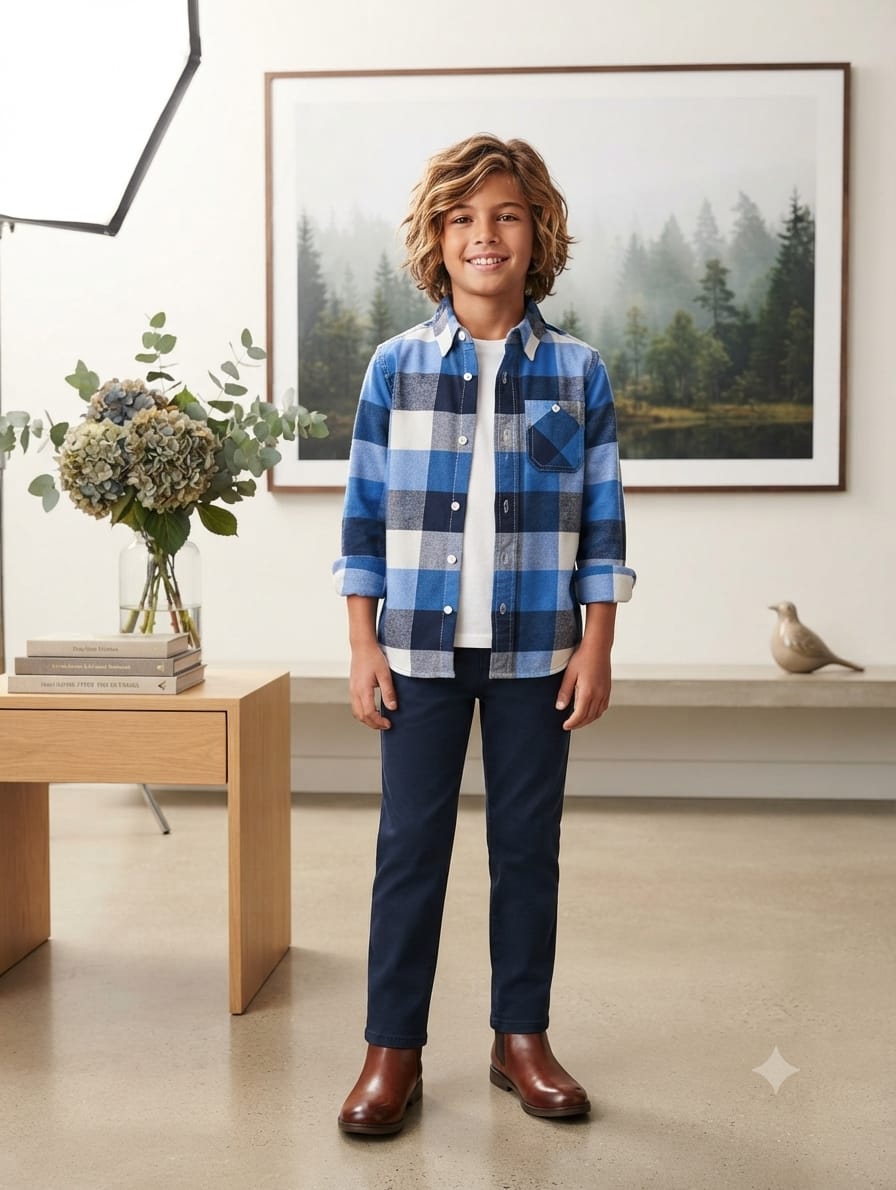 Checked Newbie shirt (8Years)Available In Stock