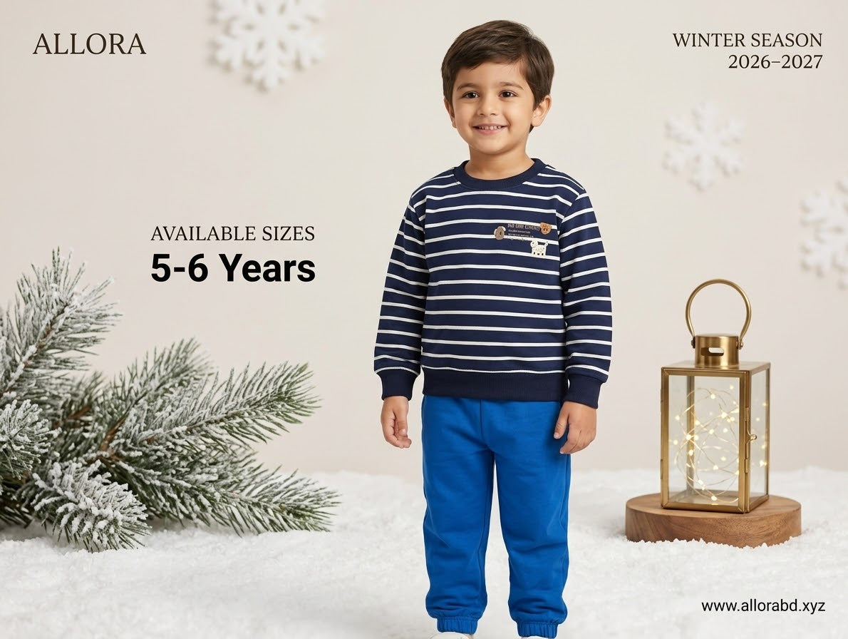 5-6 Years LC WAIKIKI BOYS’ SWEATSHIRT & TROUSER SET — NAVY BLUE 💙 Available In Stock