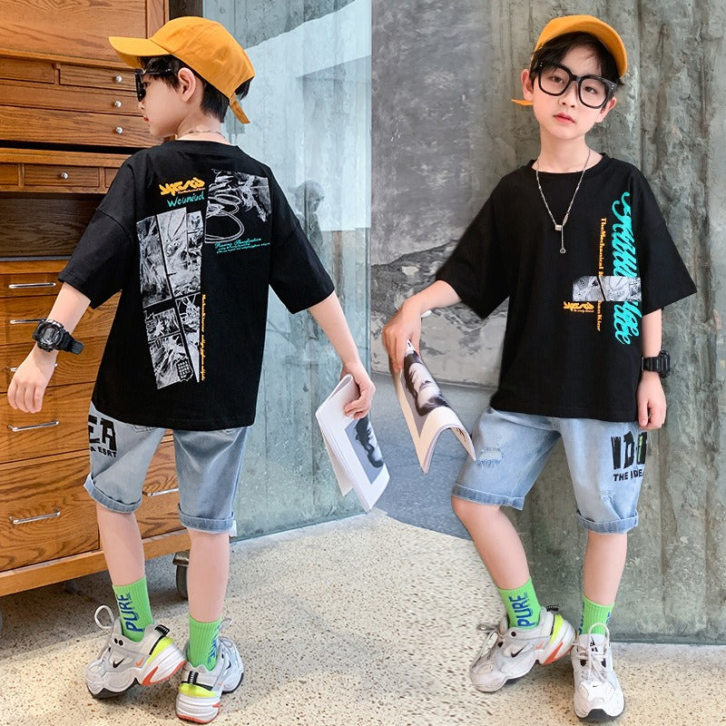 New Summer Handsome Boy Boy Short Sleeve
