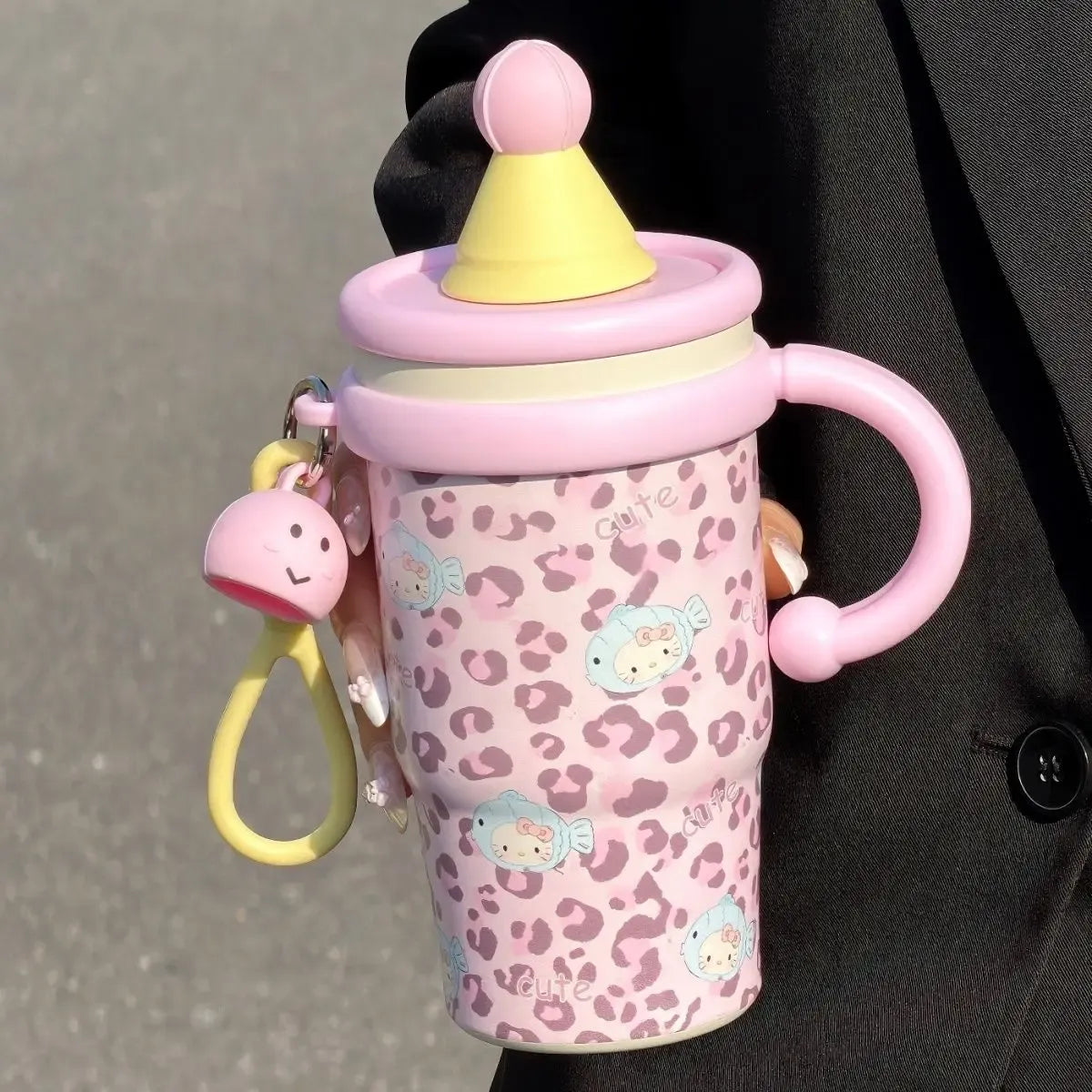 Hello Kitty Stainless Steel Water Bottle Vacuum Insulated Thermal Flask Keep Hot & Cold Kawaii Cartoon Portable for Women Girls