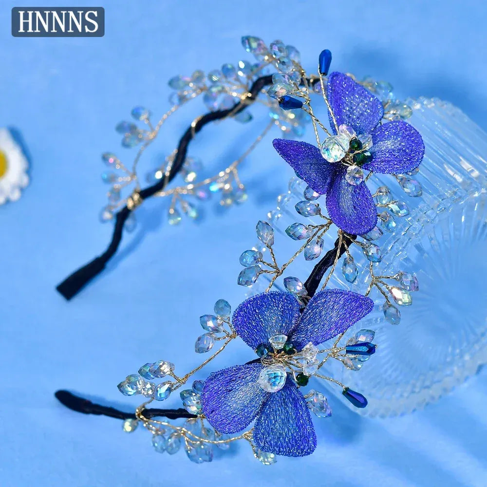 TOPQUEEN Elegant Fairy-Tale Inspired Wedding Hair Accessories Bridal Butterfly Headband Bohemian Women Party Headpiece
