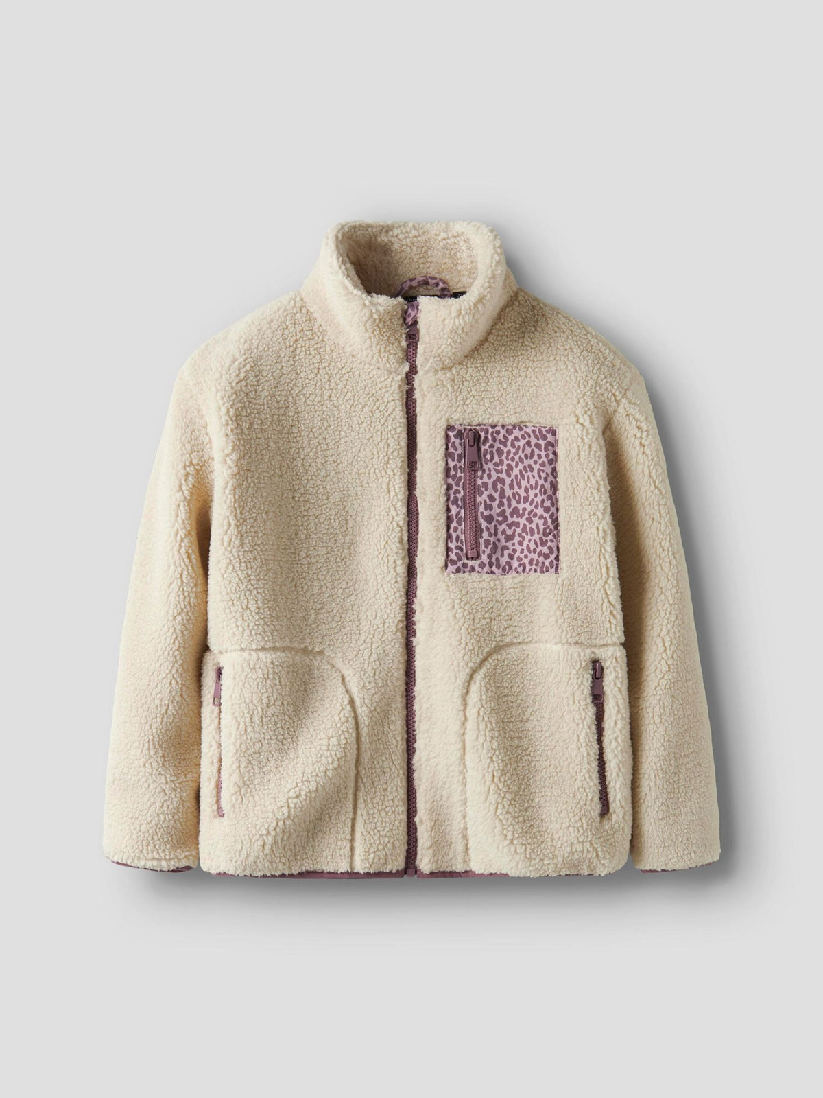 name it kids  LEOPARD TEDDY JACKET (6/7/8 years) -Available in Stock