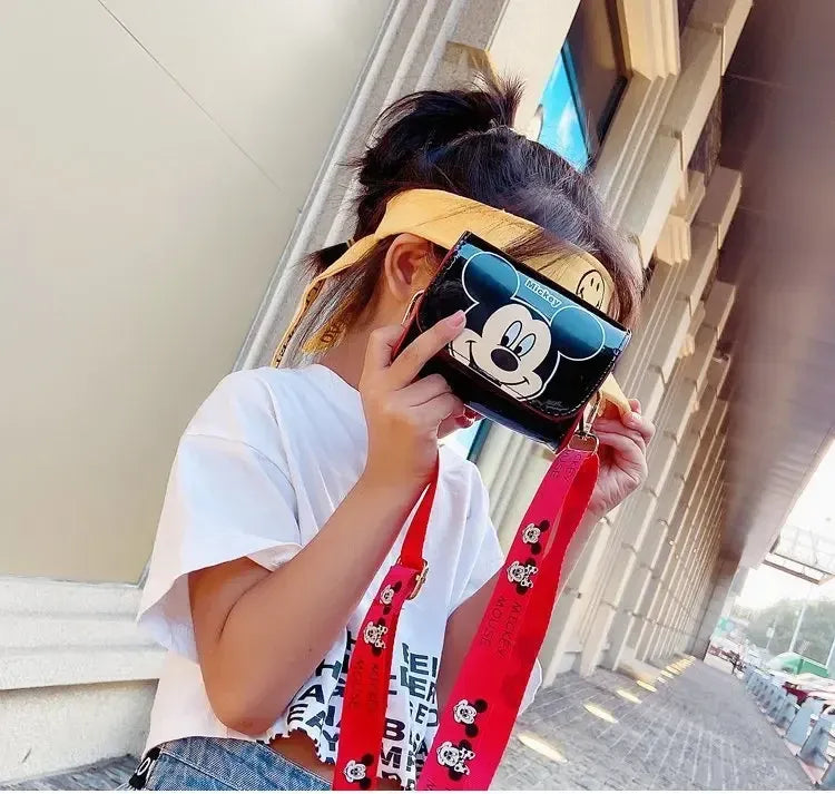 Cartoon Women's Bag Mickey Mouse Pictures Shoulder Bags Cute Girl Messenger Bag Coin Purse Fashion Anime Women Bags Gifts