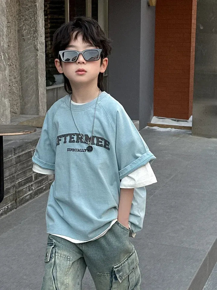 Spring Summer New Children's  Short Sleeve T-shirt