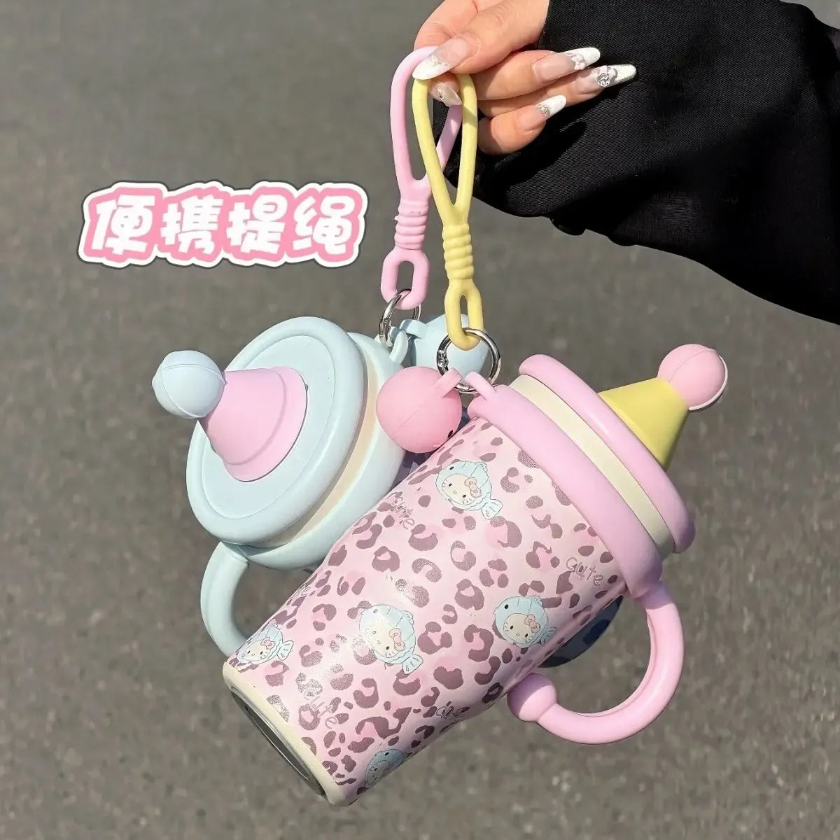 Hello Kitty Stainless Steel Water Bottle Vacuum Insulated Thermal Flask Keep Hot & Cold Kawaii Cartoon Portable for Women Girls