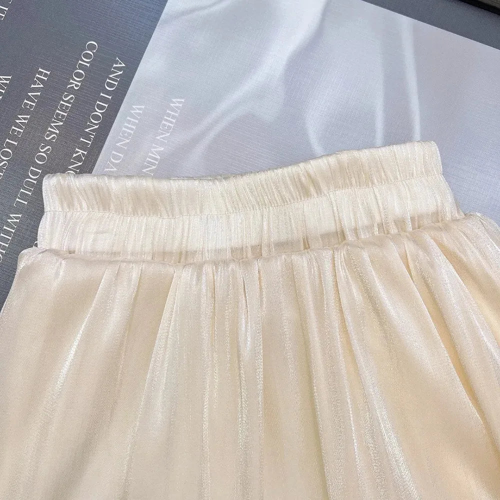 Bear Leader Summer Korean Version Girl Suits Flying Sleeve Round Neck Doll Shirt + wide Leg Pants 2-Pcs Set Kids Clothing