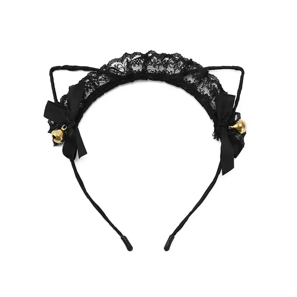 Cute Lace Cat Ears Headband Fancy Dress Hairband Women Girls Cosplay Headwear Masquerade Anime Costume Party