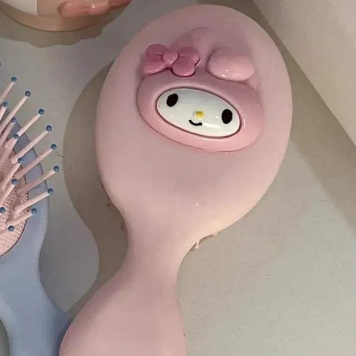 Hello Kitty Air Cushion Comb Sanrio Kuromi Cinnamoroll Air Cushion Comb Kawaii Hello Kitty Y2k Things Black Portable Combs Girls