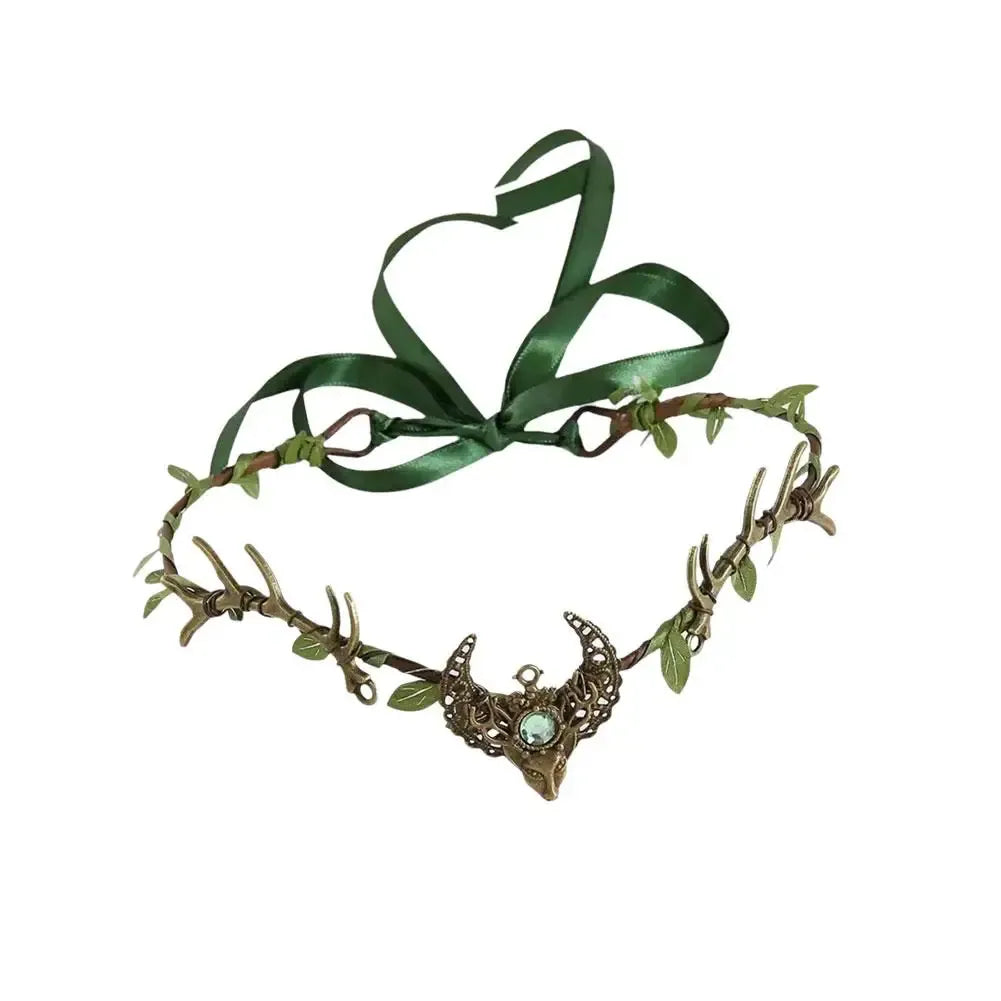Elven Crown Elf Tiara Vine Headpiece Fairy Witch Diadema Crown Gothic Headband Woodland Dress Bridal Wedding Hair Accessories