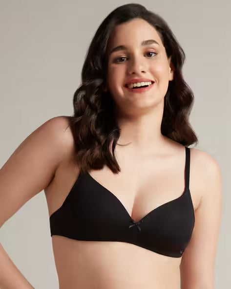 AMANTE Women Smooth Style Padded Non-Wired Cotton Bra