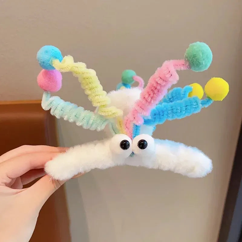 Clip Hair Accessory Thick Hair-Claw Clip Fluffy Plush Hairs Claw Clips for Girls Thick Hair Strong Hold Barrettes