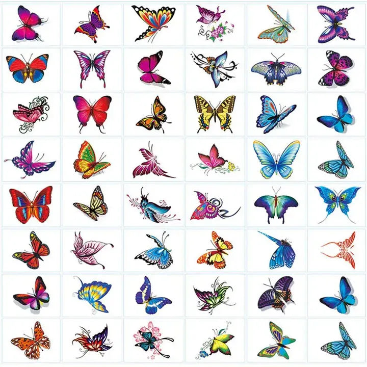 Fashion Butterfly Women Tattoos Body Art Stickers Waterproof Tattoo Stickers Temporary
