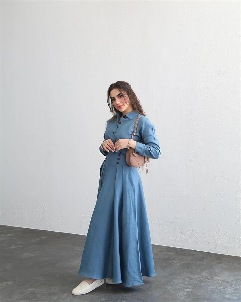 Autumn New Style Women's Clothing Set: Stylish and Elegant Solid Color Shirt and Skirt