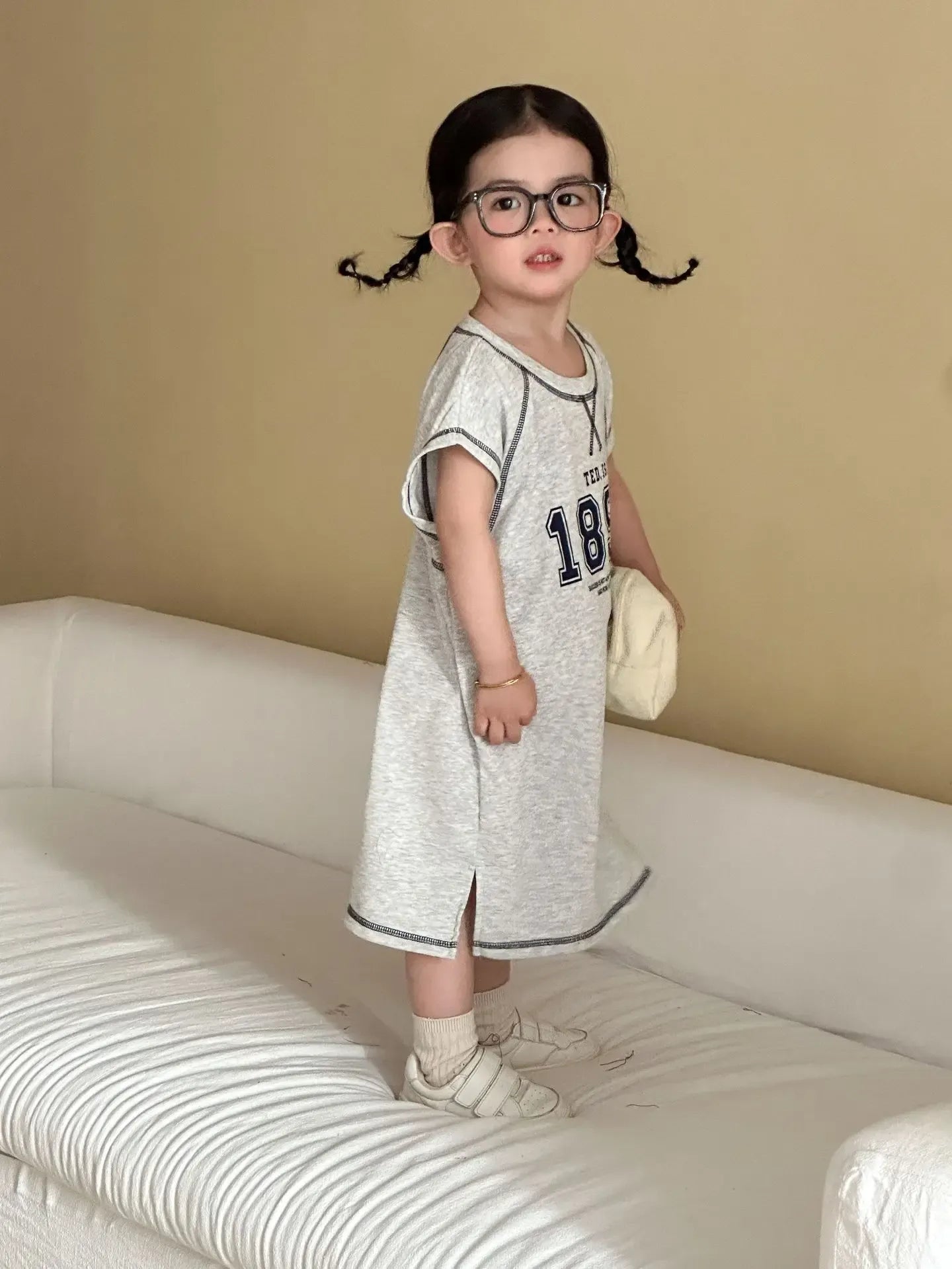 Summer New Children Short Sleeve Clothes Set Boys Letter Print T Shirts 2pcs Suit Girls Vest Dress Kids Brother Sisters Set