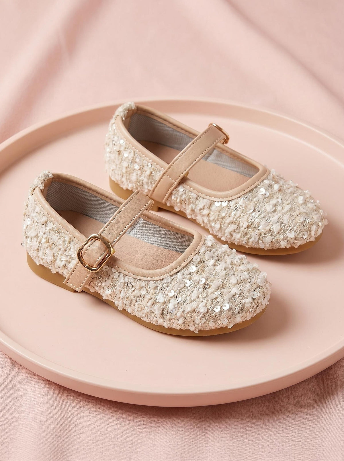 Girls' Lace Mary Jane Shoes puti