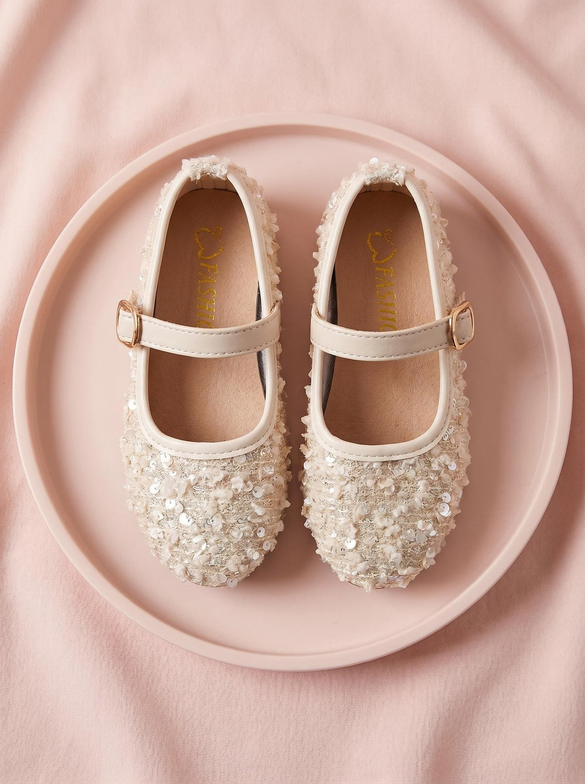 Girls' Lace Mary Jane Shoes puti
