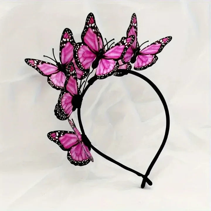 Butterfly Headband Halloween Cosplay Bohemian Wedding Headpiece Photo Props