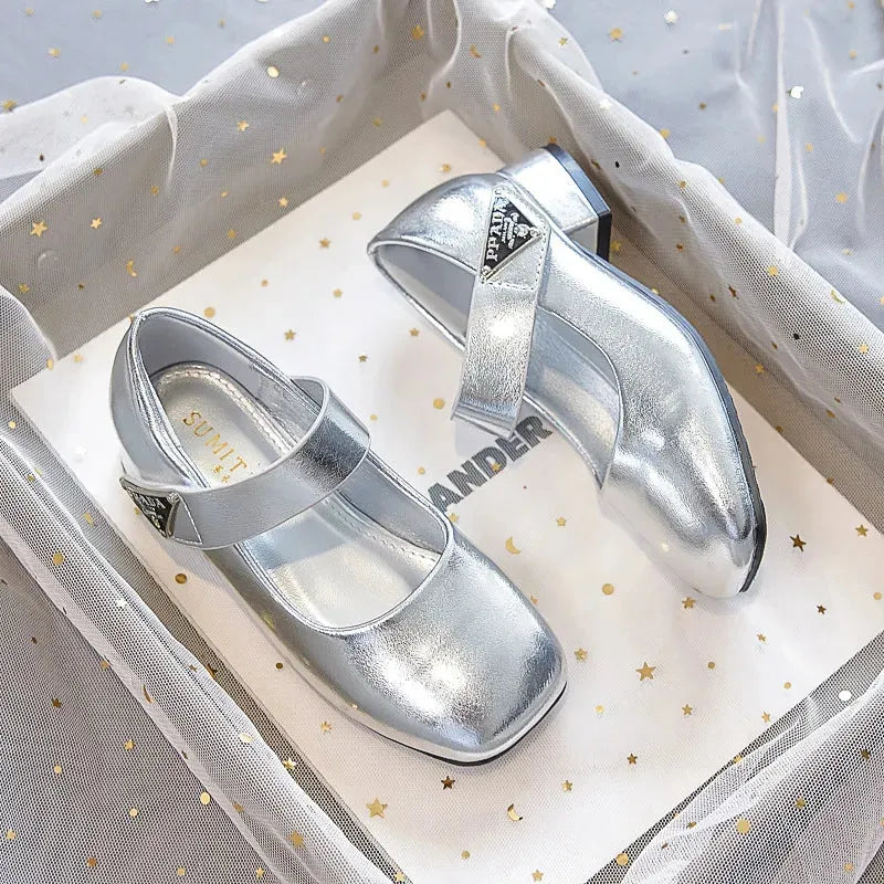 Designer Luxury Children's Elegant Party Leather Shoes Pageant Girls High Heels Wedding Bridesmaids Gala Formal Occasion Shoe