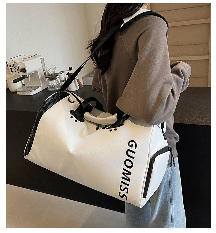 Unisex Nylon Travel Bag Large Capacity Waterproof Gym Bag Multi-functional Sports Weekend Bag Light Weight Travel Bag