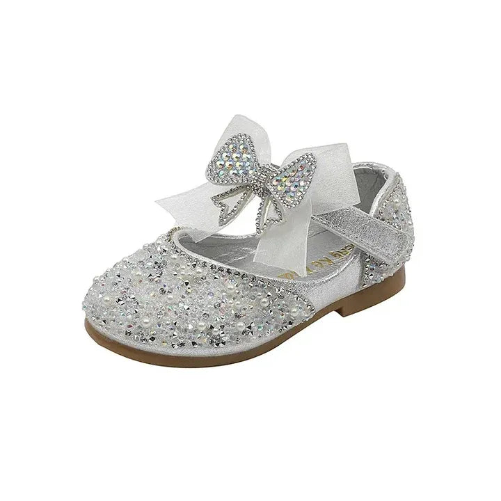 Rhinestone Sequins Girls Princess Shoes Children Party Dance Shoes Student Spring Autumn New Flats Kids Performance Shoes