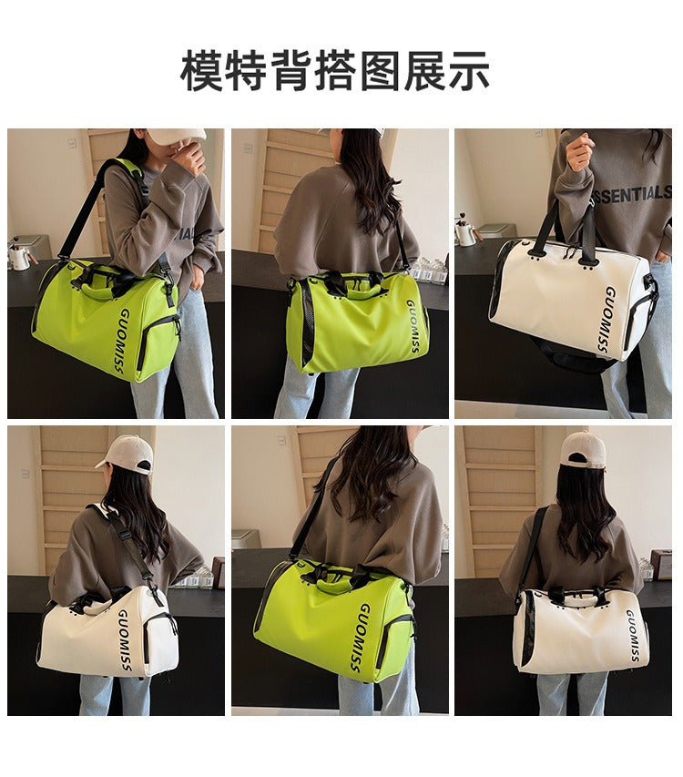 Unisex Nylon Travel Bag Large Capacity Waterproof Gym Bag Multi-functional Sports Weekend Bag Light Weight Travel Bag
