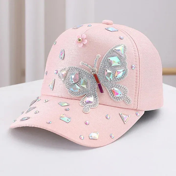 Butterfly Baseball Cap Women's Spring Summer Versatile Sunshade Hat Lace Pattern Baseball Cap