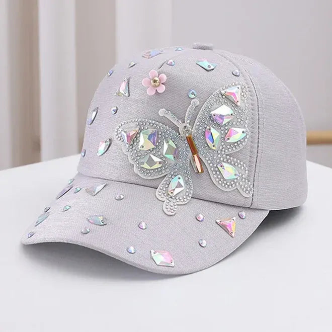 Butterfly Baseball Cap Women's Spring Summer Versatile Sunshade Hat Lace Pattern Baseball Cap