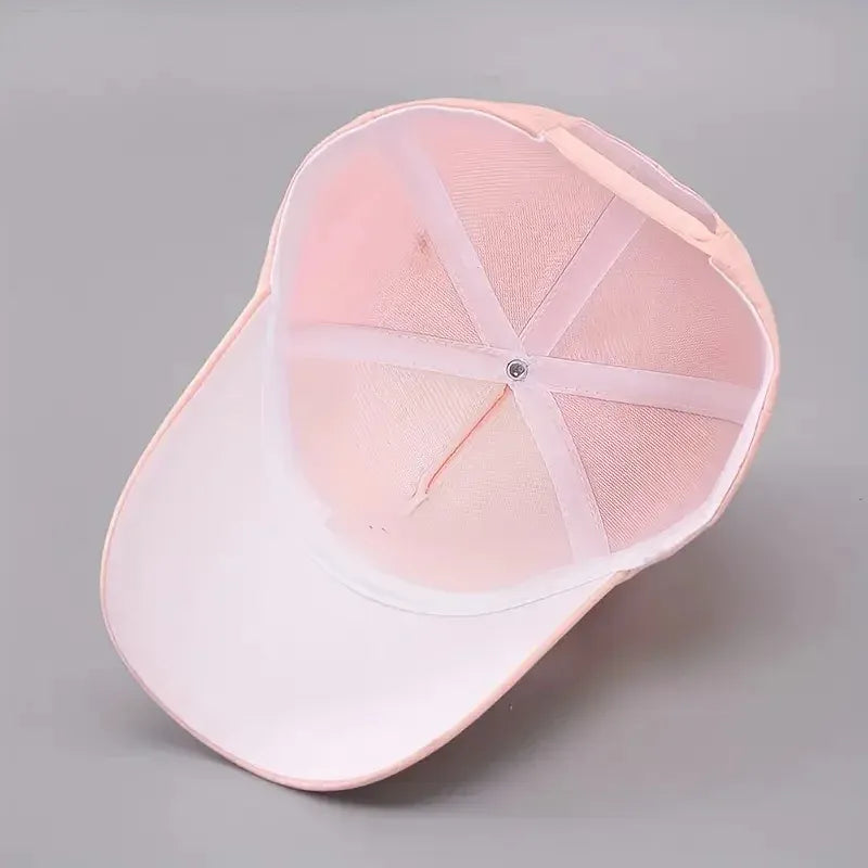 Butterfly Baseball Cap Women's Spring Summer Versatile Sunshade Hat Lace Pattern Baseball Cap