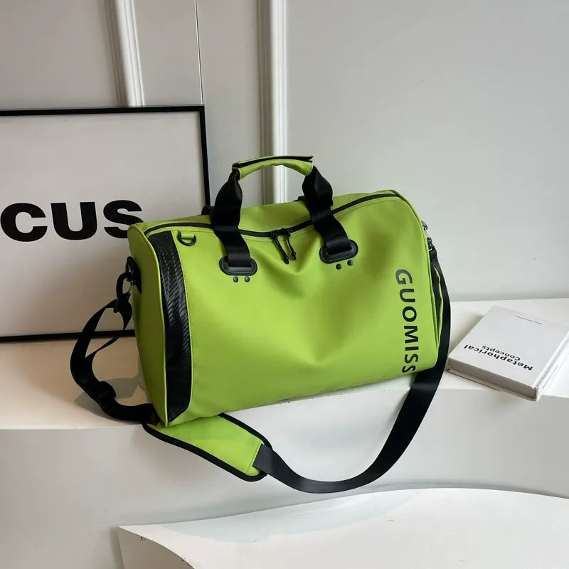 Unisex Nylon Travel Bag Large Capacity Waterproof Gym Bag Multi-functional Sports Weekend Bag Light Weight Travel Bag