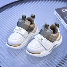 Children's Sports Shoes 2026 Korean Version Spring Leather Soft-Soled Dad Shoes