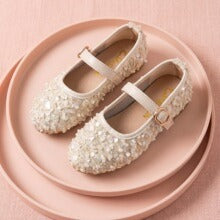 Girls' Lace Mary Jane Shoes puti