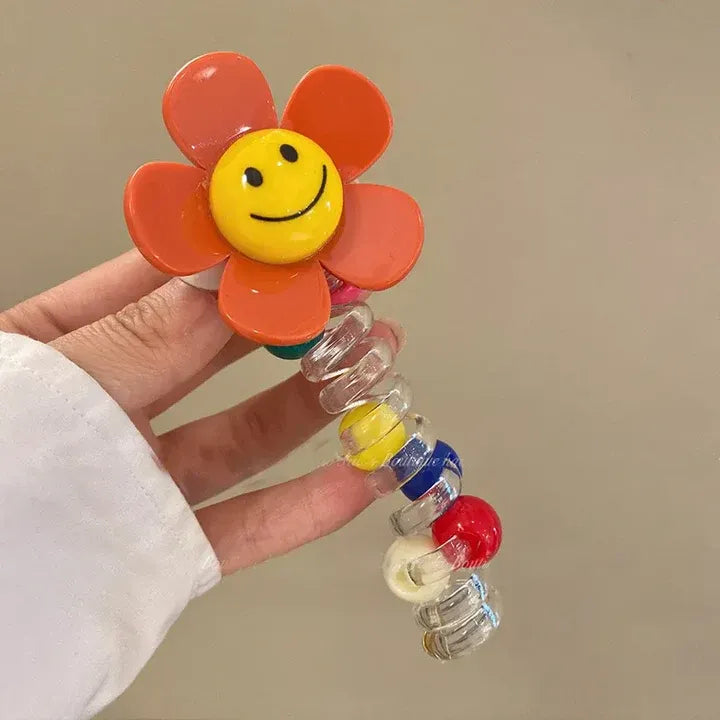 Spring Summer Sweet Hairstring Hair Sunflower Bubble Braid Braiding Artifact Tycho Candy Color Phone Line Hairband Для Волос