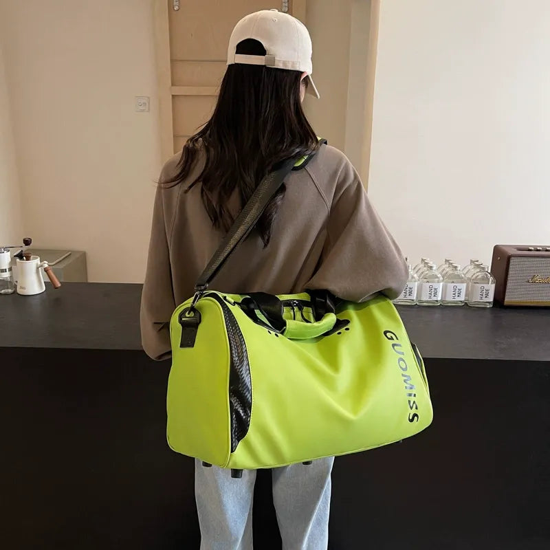 Unisex Nylon Travel Bag Large Capacity Waterproof Gym Bag Multi-functional Sports Weekend Bag Light Weight Travel Bag