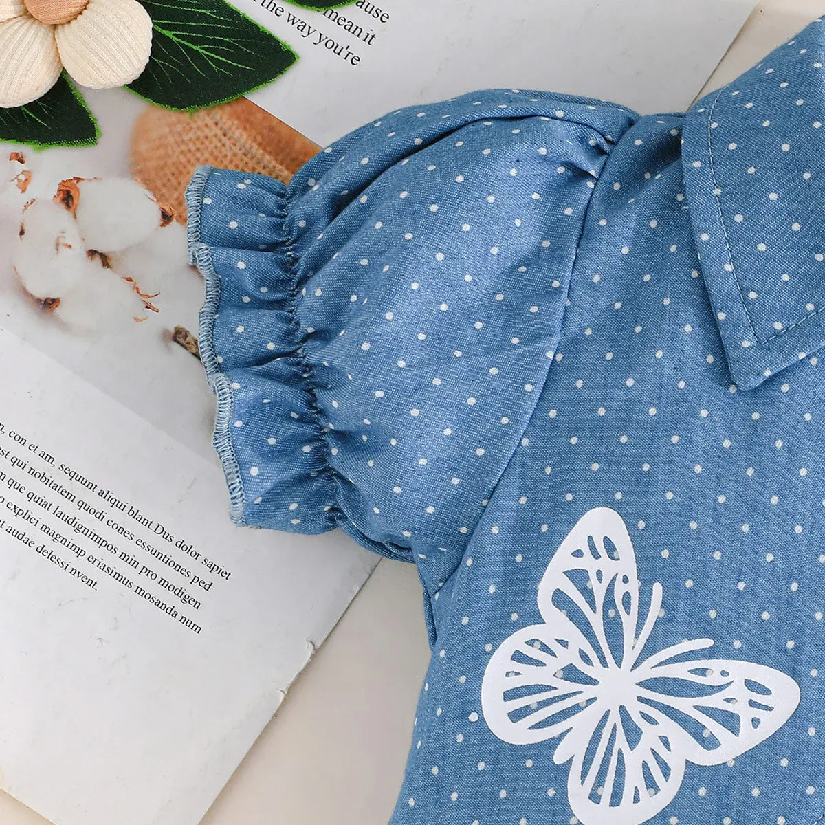 1-4Y Fashion Children Kids Girl 2Pcs Spring Outfit Butterfly Print Short Sleeve Tops+Suspender dress Set Outfit Kid Girl Clothes