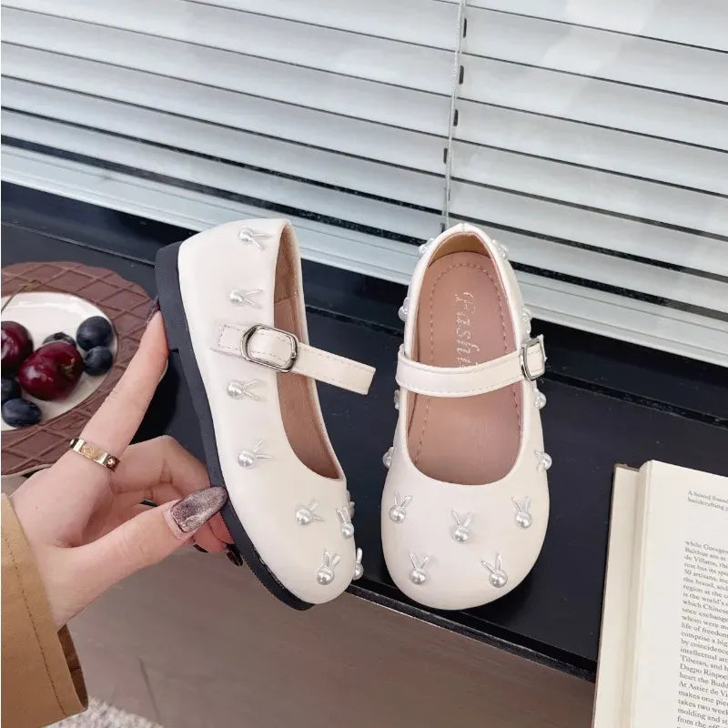 Child Princess Leather Shoe Four Seasons New Korean Edition Child FlatShoe  Glitter Girl Anti slip Versatile Le FuShoe