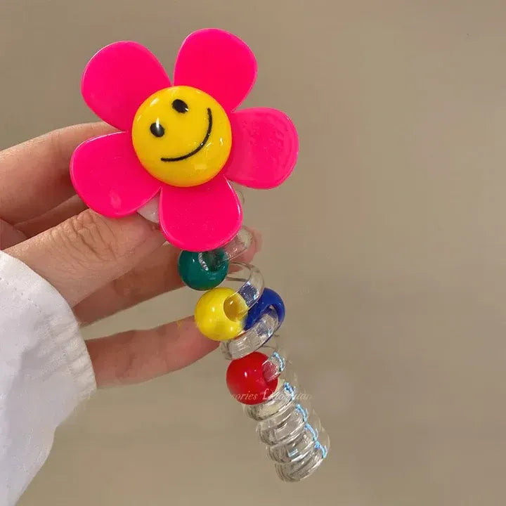 Spring Summer Sweet Hairstring Hair Sunflower Bubble Braid Braiding Artifact Tycho Candy Color Phone Line Hairband Для Волос