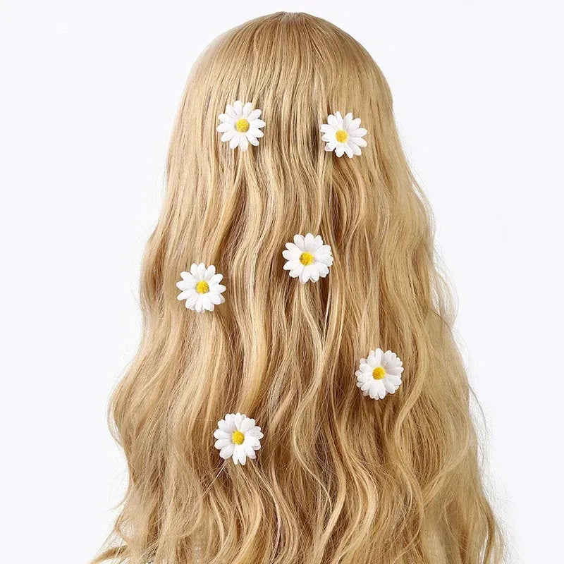 Girl Hair Clips Daisy and Sunflower Designs Mixed Color Polyester Flower  Daily Casual Wear Hairpin