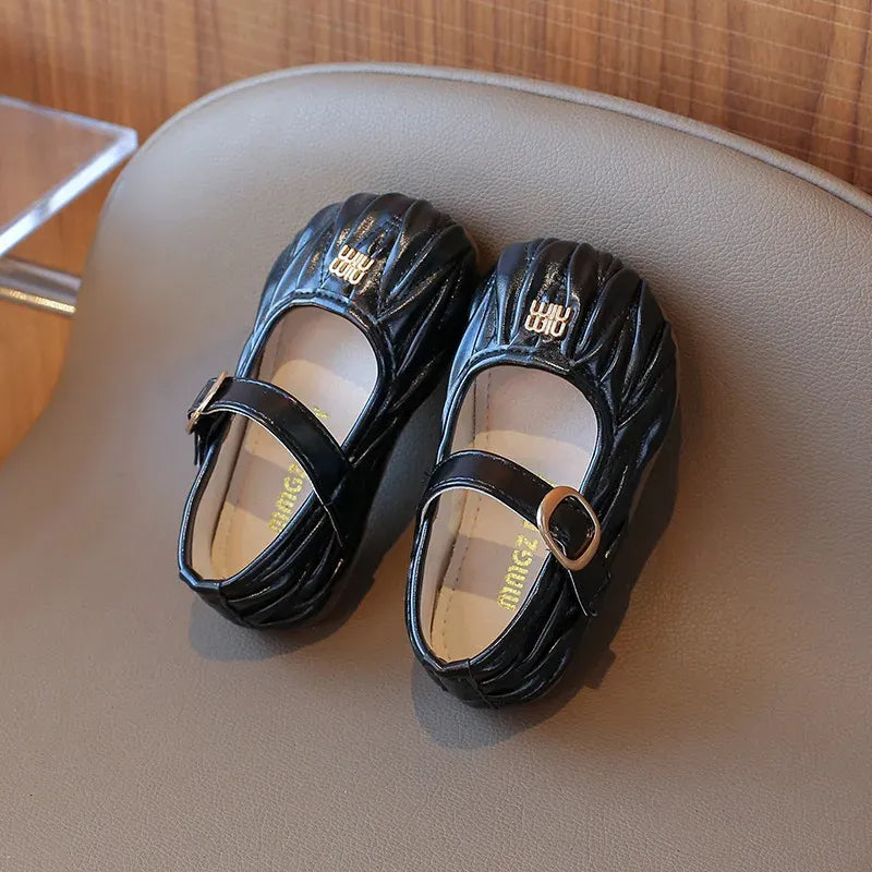 New Style Small Girls' Fashion Versatile Medium and Large Children's Soft Bottom Princess Shoes