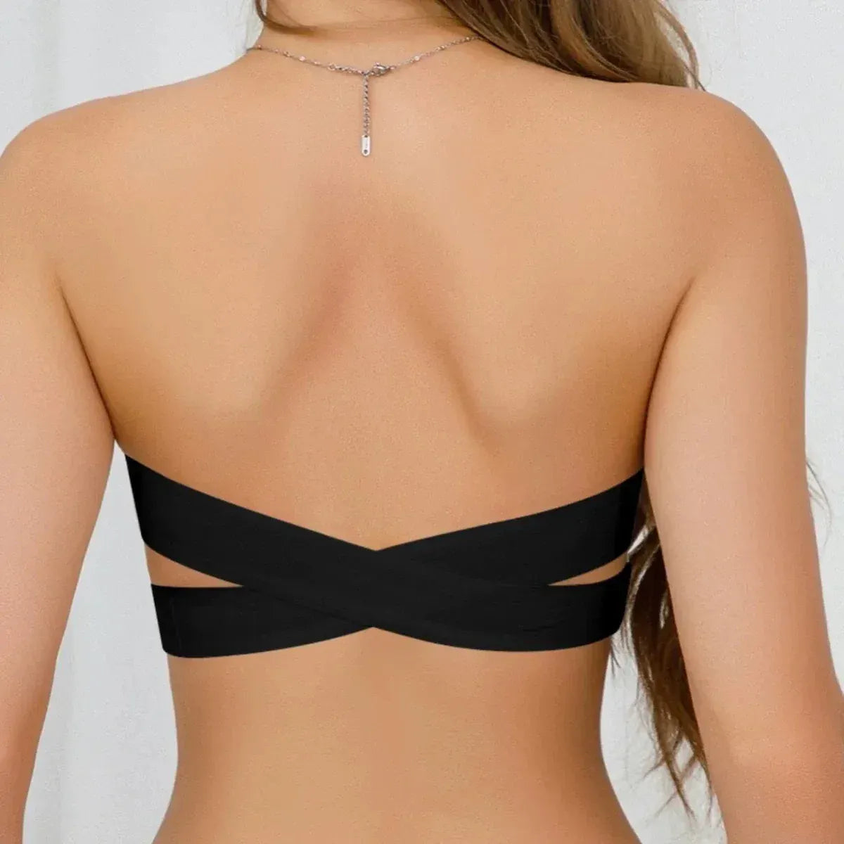 Women's strapless Imported bra cross side buckle underwear