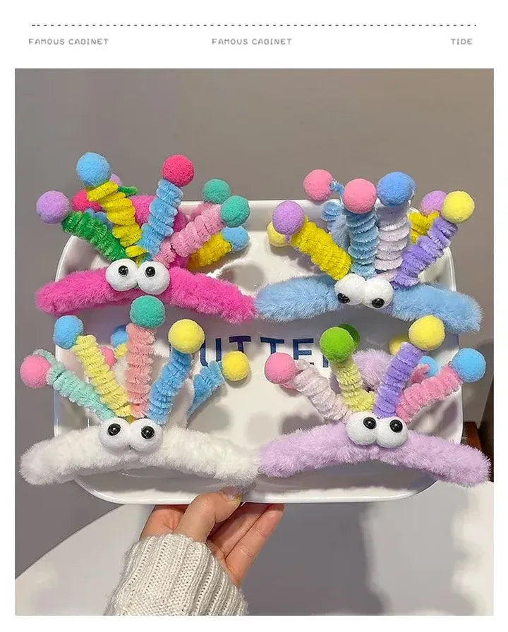 Clip Hair Accessory Thick Hair-Claw Clip Fluffy Plush Hairs Claw Clips for Girls Thick Hair Strong Hold Barrettes